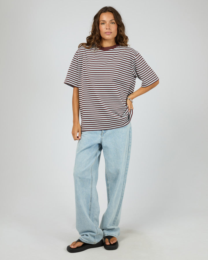 STRIPE SHORT SLEEVE TEE light blue