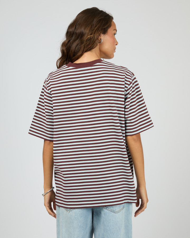 STRIPE SHORT SLEEVE TEE light blue
