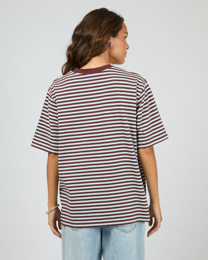 STRIPE SHORT SLEEVE TEE light blue