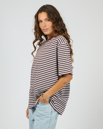 STRIPE SHORT SLEEVE TEE light blue