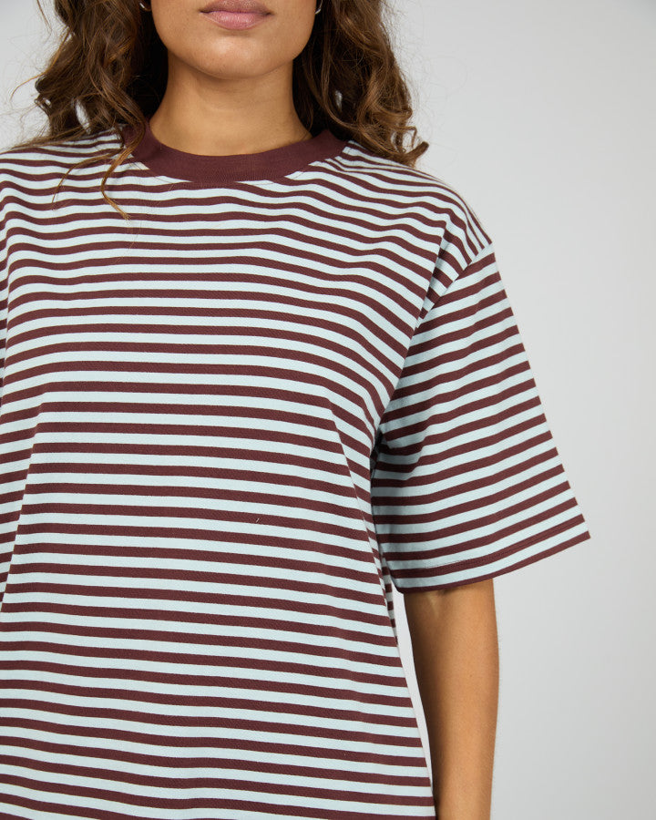 STRIPE SHORT SLEEVE TEE light blue