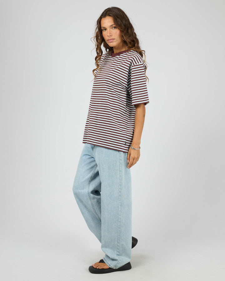 STRIPE SHORT SLEEVE TEE light blue