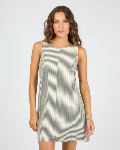 SUNDAY TIE WAIST MINI DRESS black