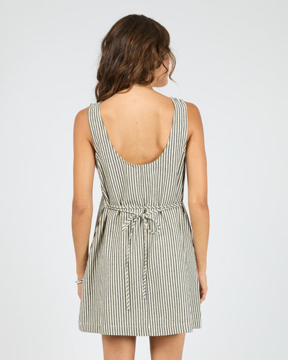 SUNDAY TIE WAIST MINI DRESS black