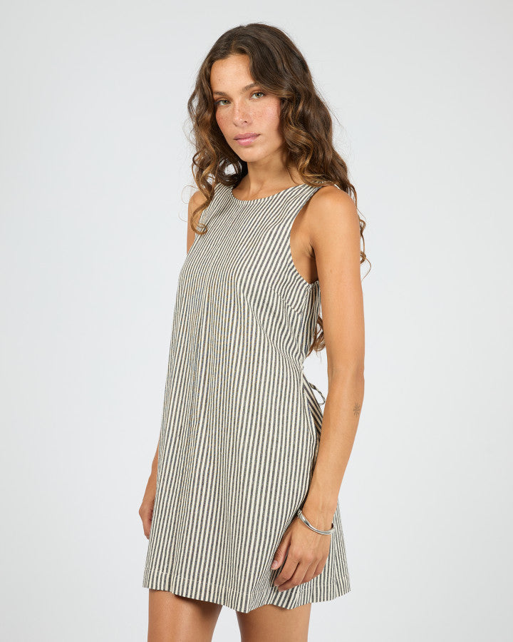 SUNDAY TIE WAIST MINI DRESS black