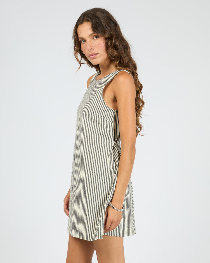 SUNDAY TIE WAIST MINI DRESS black