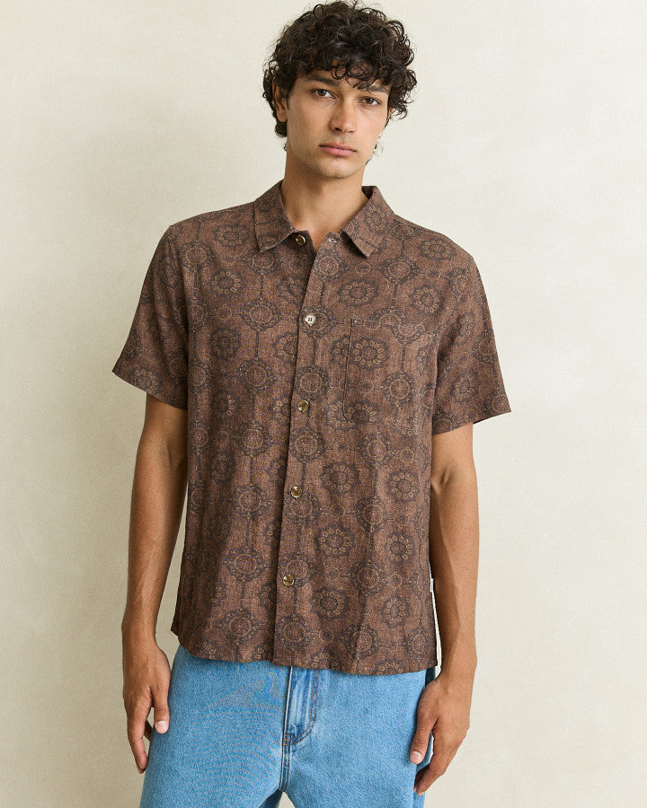 TANGIER SS SHIRT chocolate