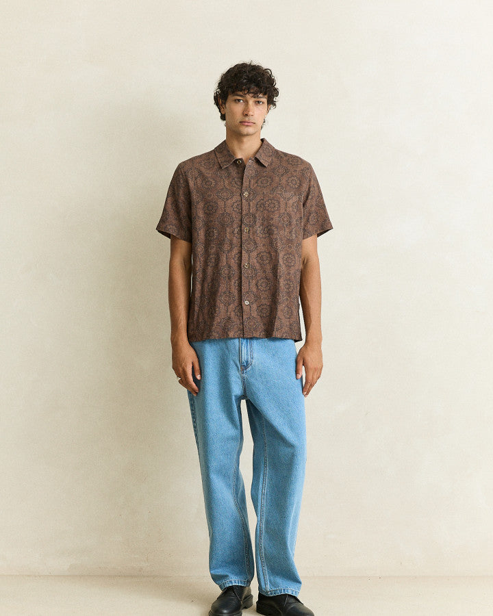 TANGIER SS SHIRT chocolate