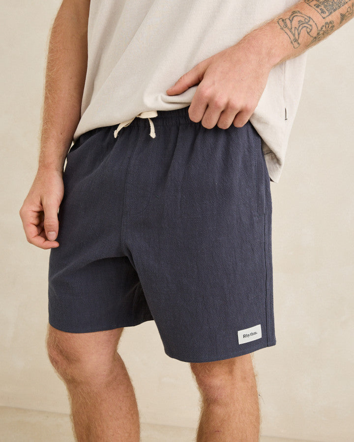 TEXTURED LINEN JAM navy