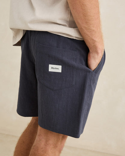 TEXTURED LINEN JAM navy