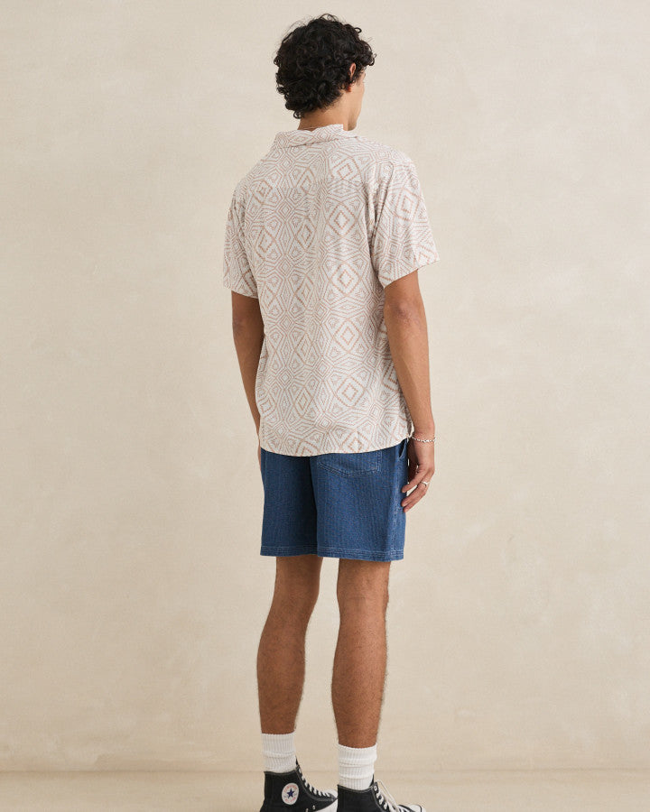 TEXTURED WALE JAM washed indigo