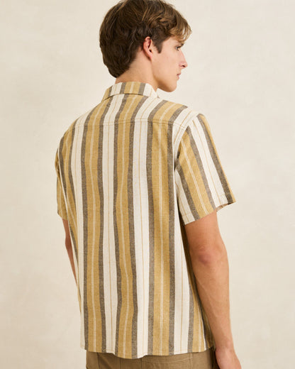VACATION STRIPE SS SHIRT sand