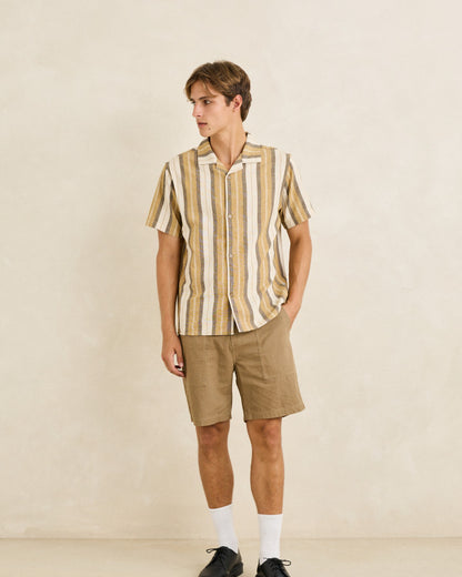 VACATION STRIPE SS SHIRT sand