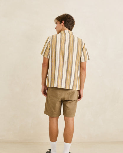 VACATION STRIPE SS SHIRT sand