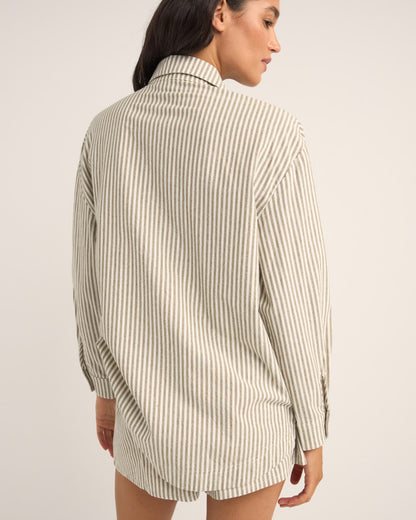 VALLEY STRIPE OVERSIZED SHIRT IVY