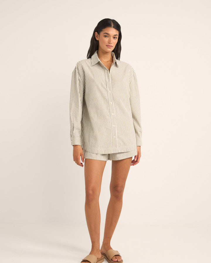 VALLEY STRIPE OVERSIZED SHIRT IVY