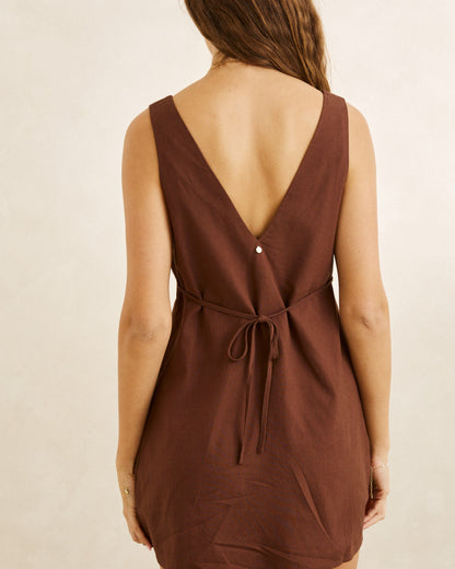 VENICE MINI DRESS chocolate