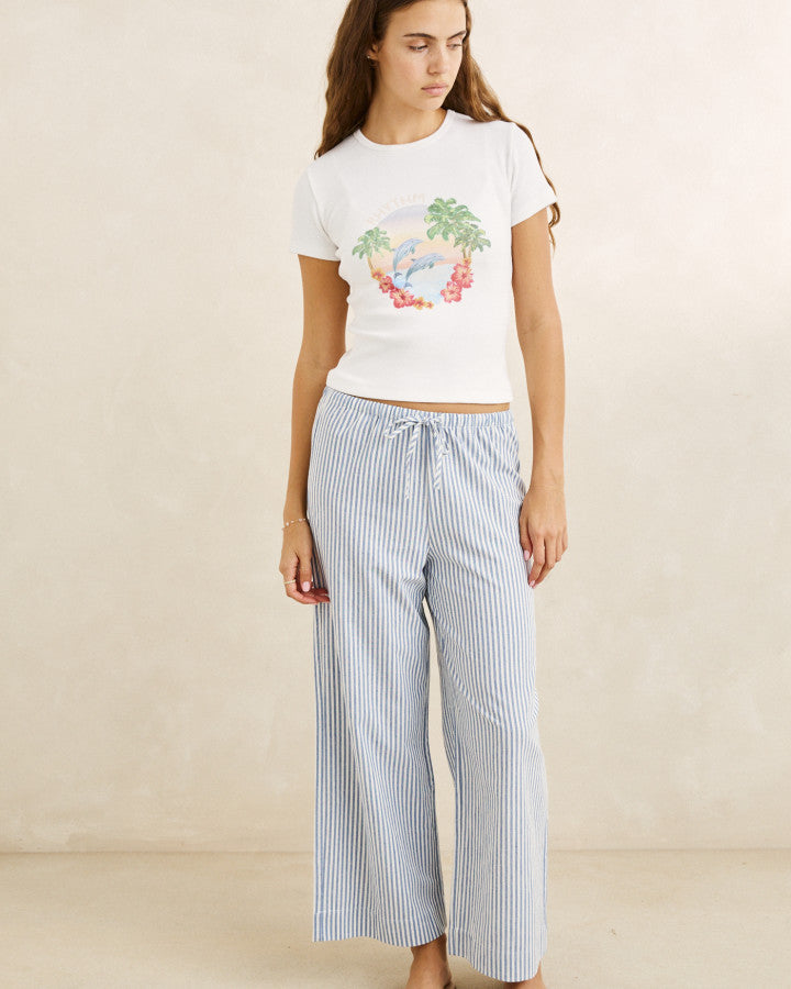 VISTA STRIPE BEACH PANT blue