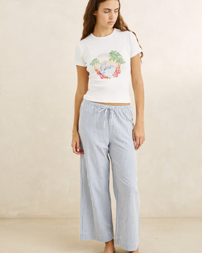 VISTA STRIPE BEACH PANT blue