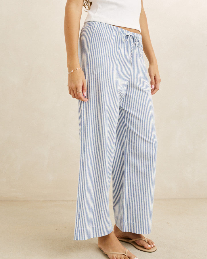 VISTA STRIPE BEACH PANT blue