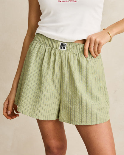 VISTA STRIPE SHORT olive
