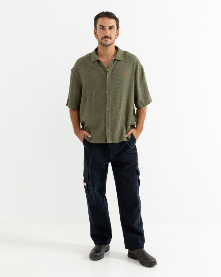 WASH CHECK RELAXED SS SHIRT green