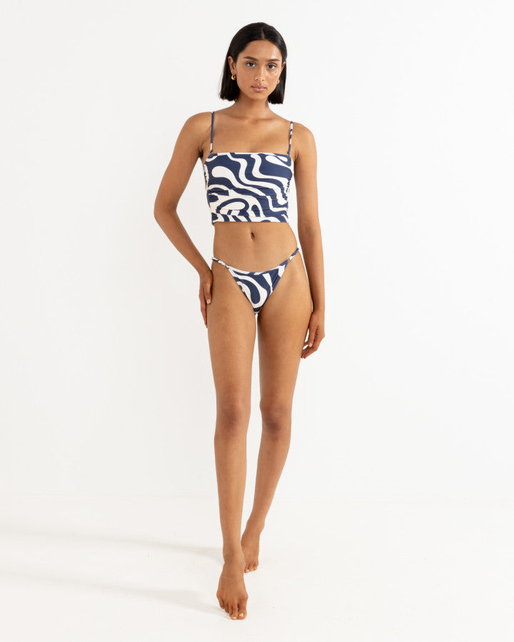 WAVERLY ADJUSTABLE SIDE HI CUT STRING PANT INK