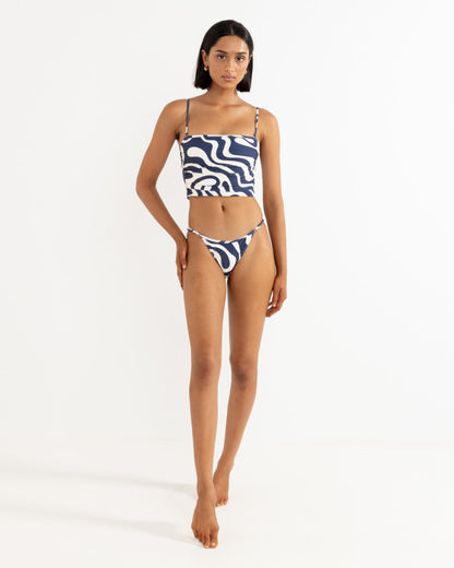 WAVERLY ADJUSTABLE SIDE HI CUT STRING PANT INK