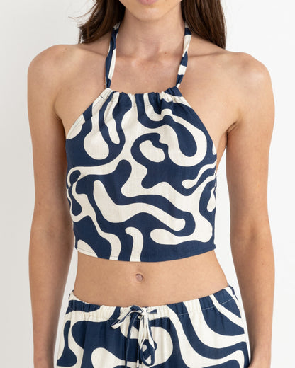 WAVERLY HALTER TOP INK
