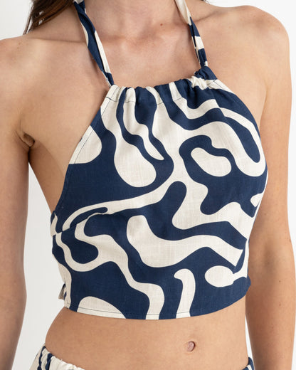 WAVERLY HALTER TOP INK