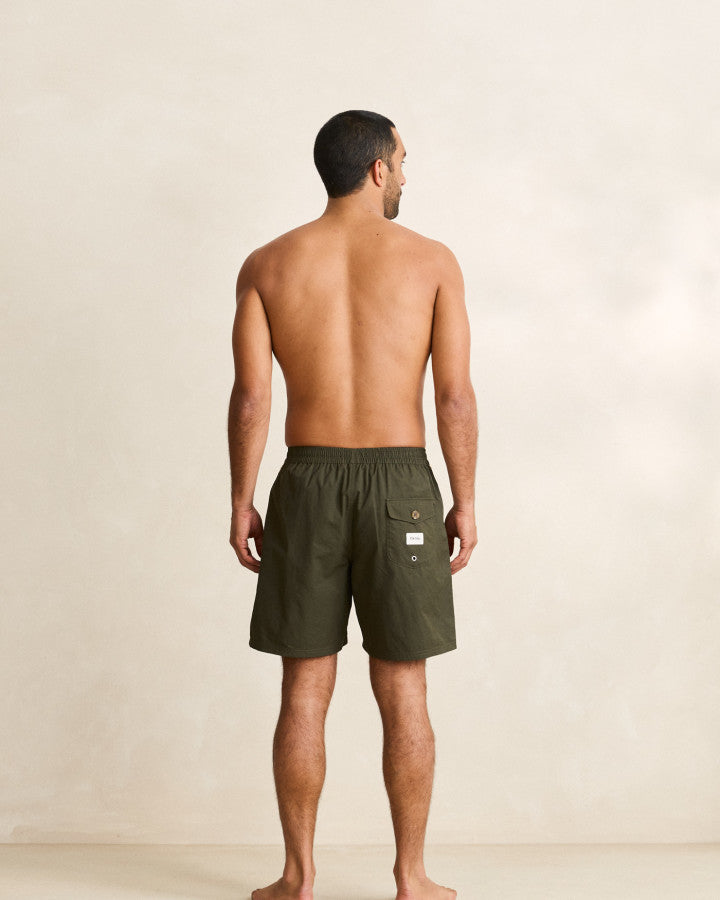 WOVEN TAPE BEACH SHORT olive