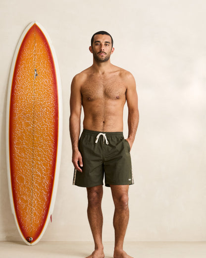 WOVEN TAPE BEACH SHORT olive