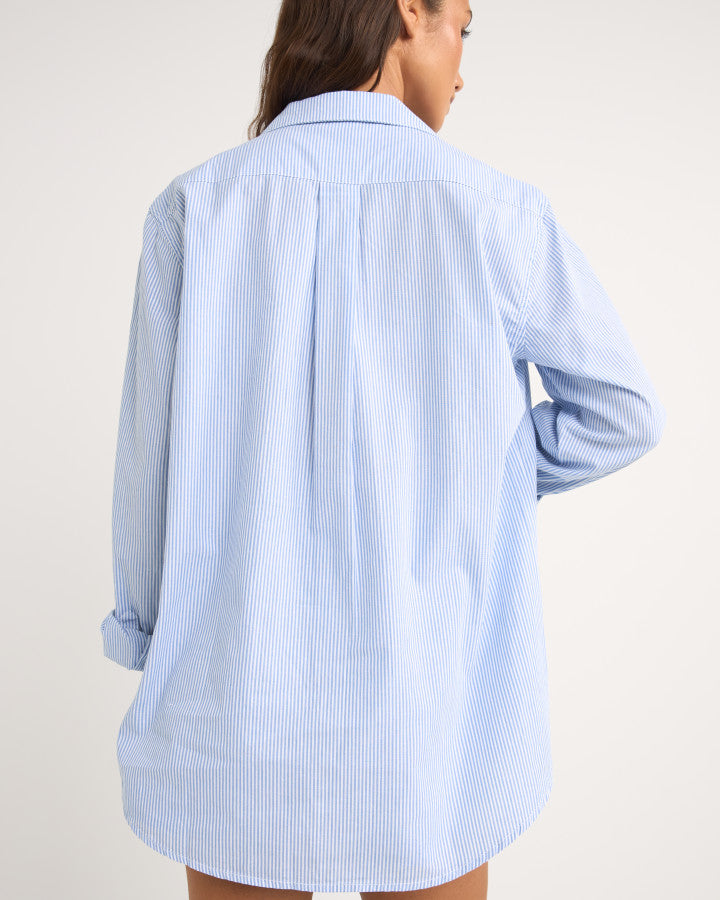 ZEPHYR STRIPE SHIRT BLUE