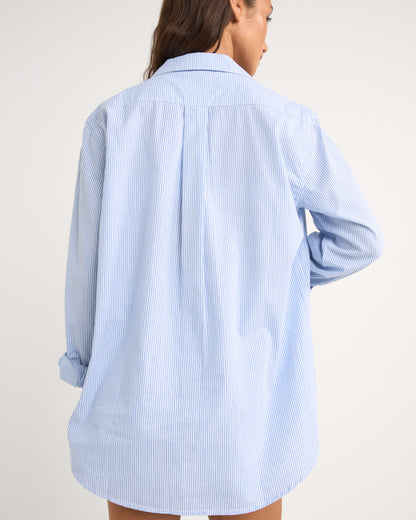 ZEPHYR STRIPE SHIRT BLUE