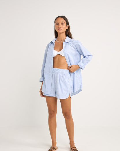 ZEPHYR STRIPE SHIRT BLUE