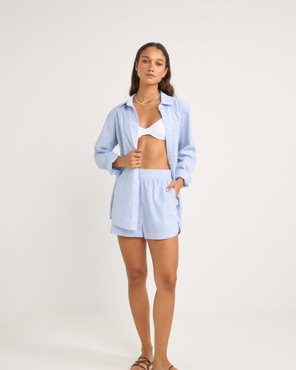 ZEPHYR STRIPE SHORT BLUE